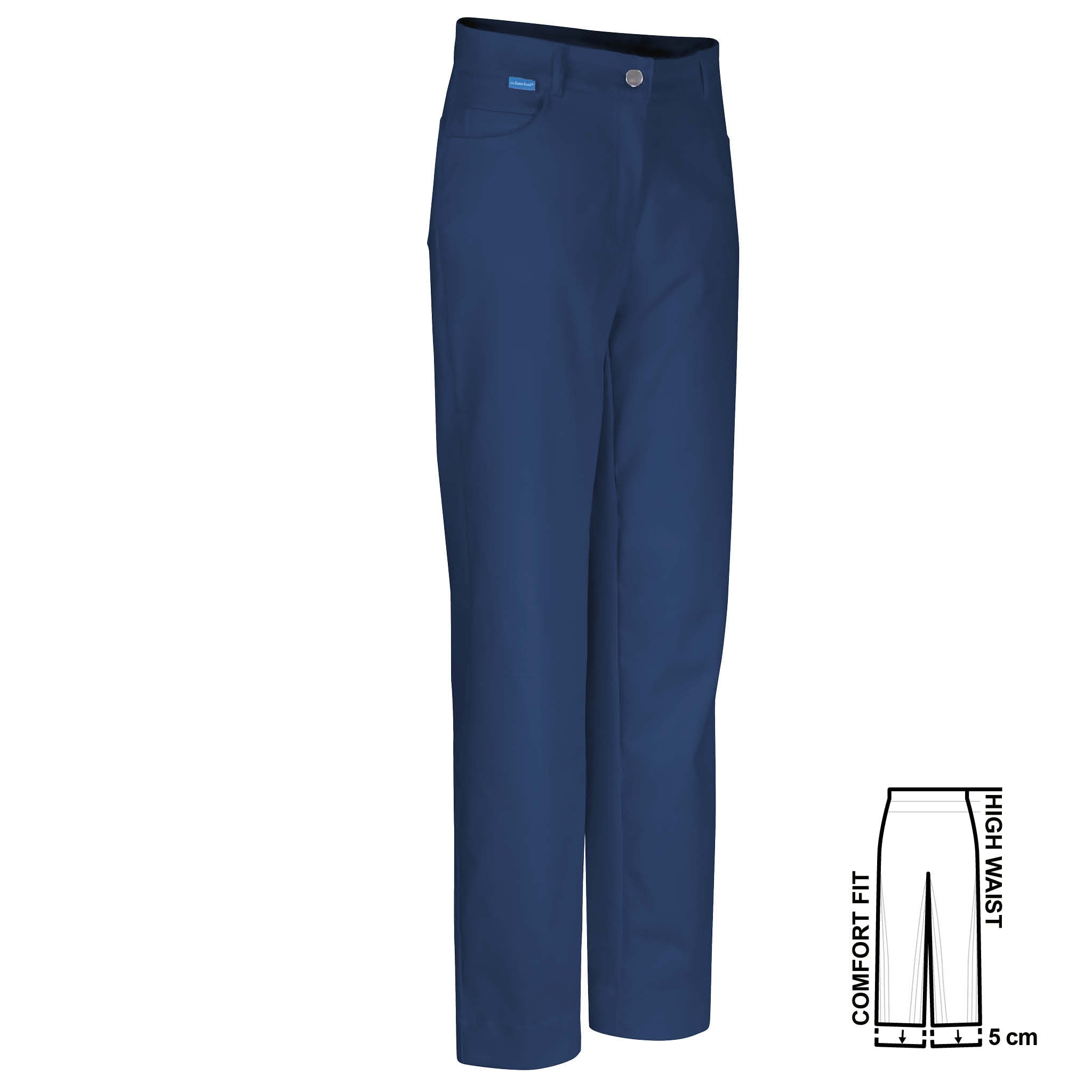 Jolina bleu - pantalon femme 5 poches 611